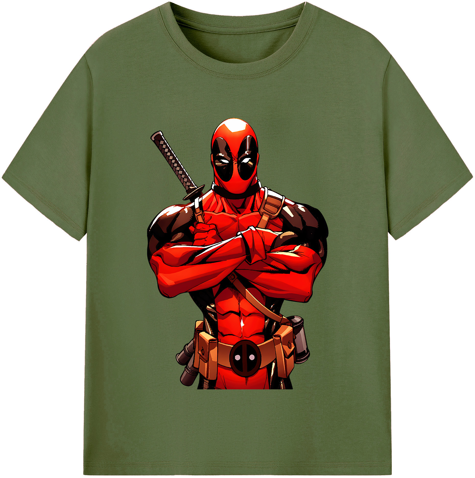（画像用） Deadpool デッドプール 綿100％半袖Tシャツ（フロントプリント）